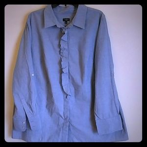 Talbots Blue Button Down Shirt Size 22w